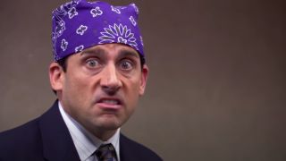 Michael (Steve Carell) dressed up as "Prison Mike:
