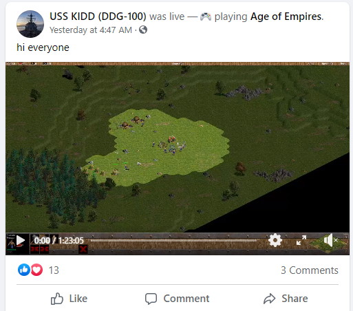 Age of Empires streaming stills from USS Kidd