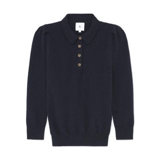 G.Label by Goop, The Puff-Sleeve Polo Sweater