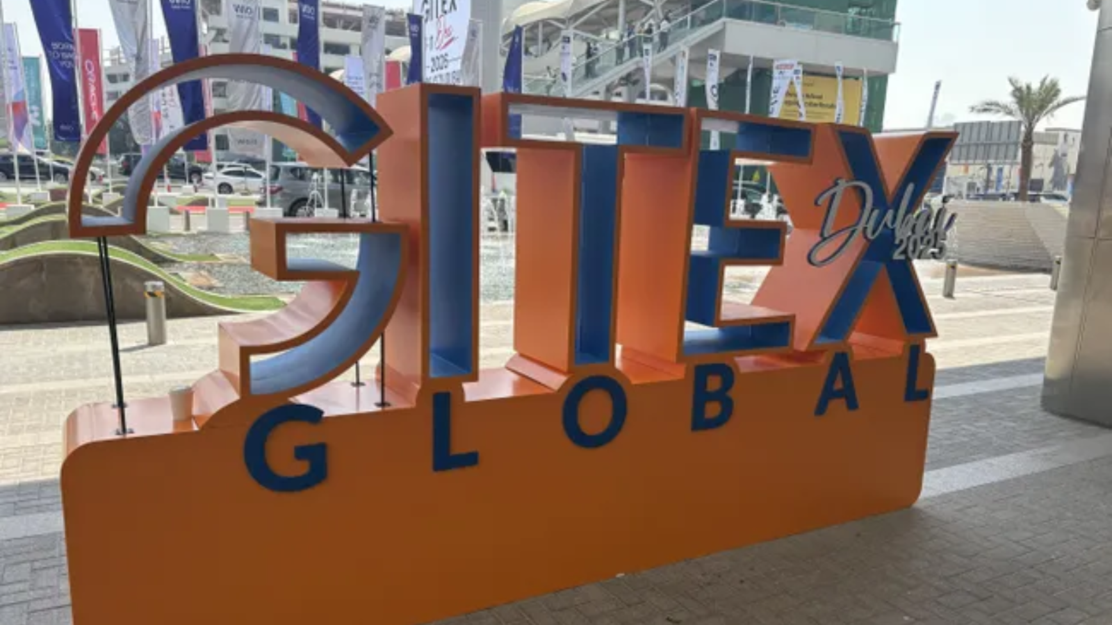 A stand for Gitex reading Gitex Dubai Global 
