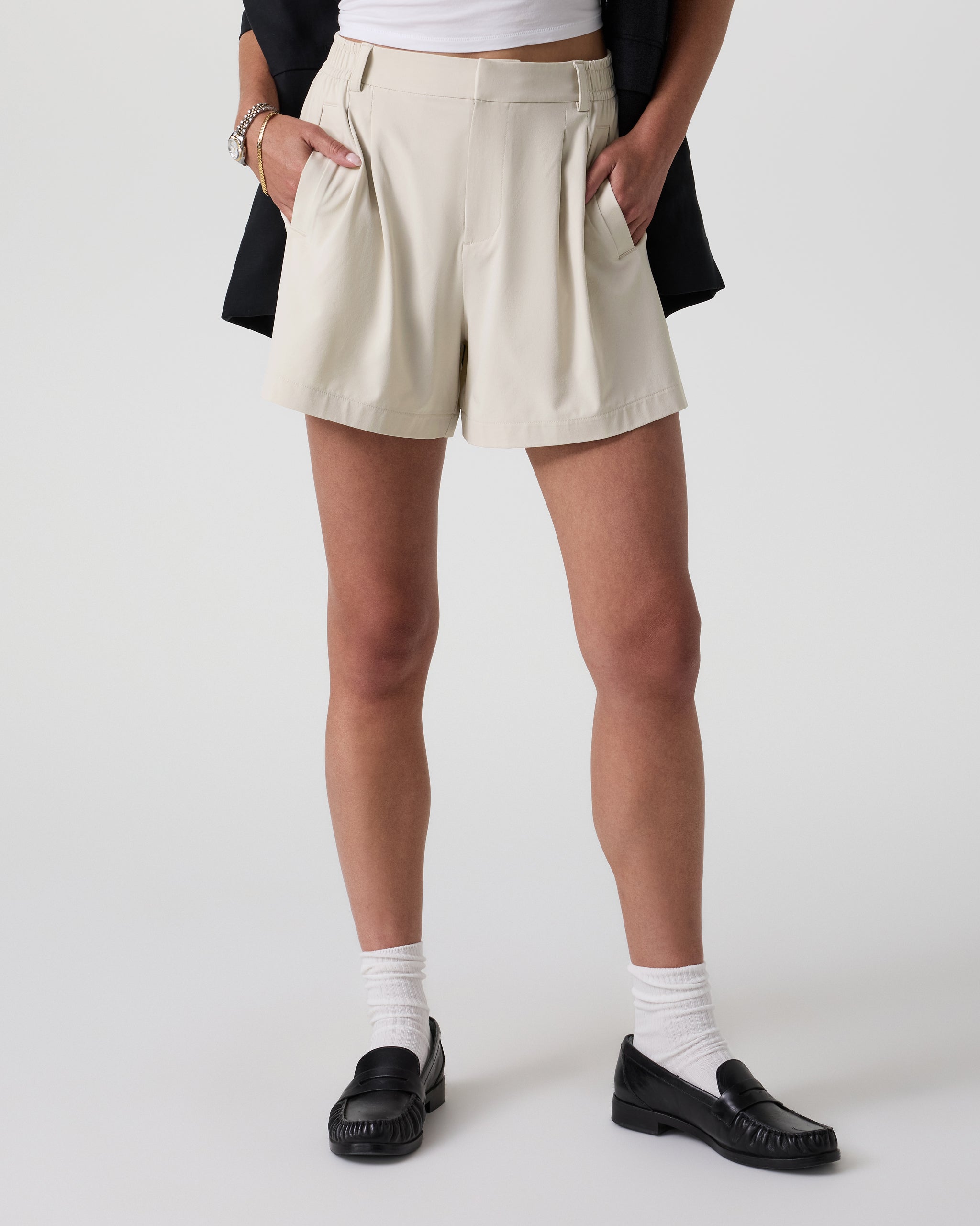 Villa Trouser Shorts - Mushroom - Xxs