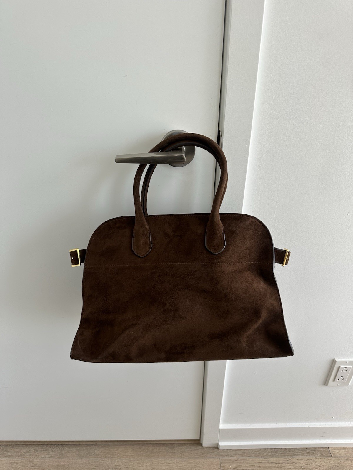 The Row Soft Margaux Bag 15 Mocha Colour