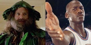 Jumanji on left, Space Jam on right