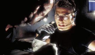 Mission:Impossible Jean Reno Tom Cruise Krieger and Ethan talking in the vents