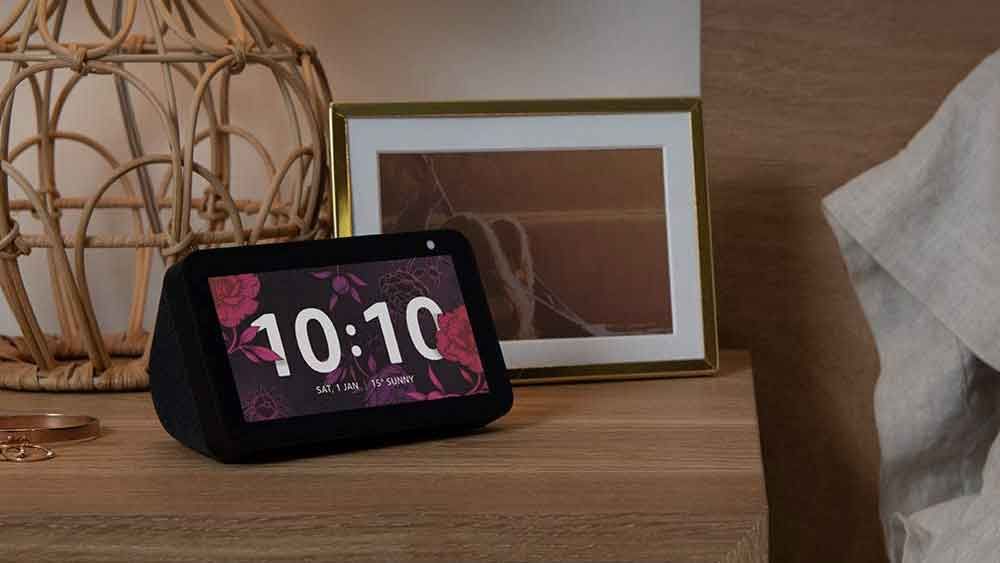 Amazon Echo Show 5on bedside table