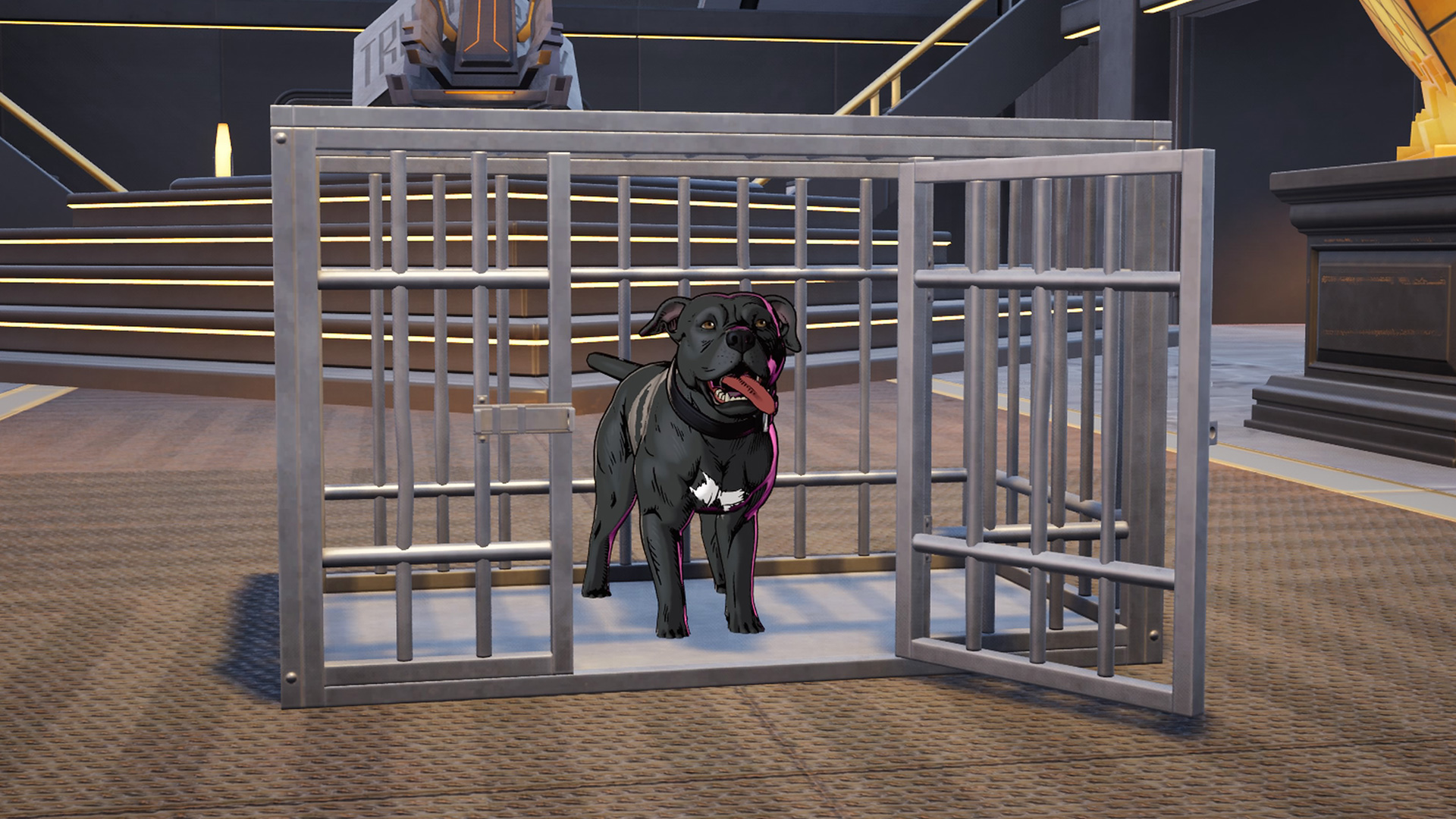 Fortnite John Wick's dog after being released from the cage