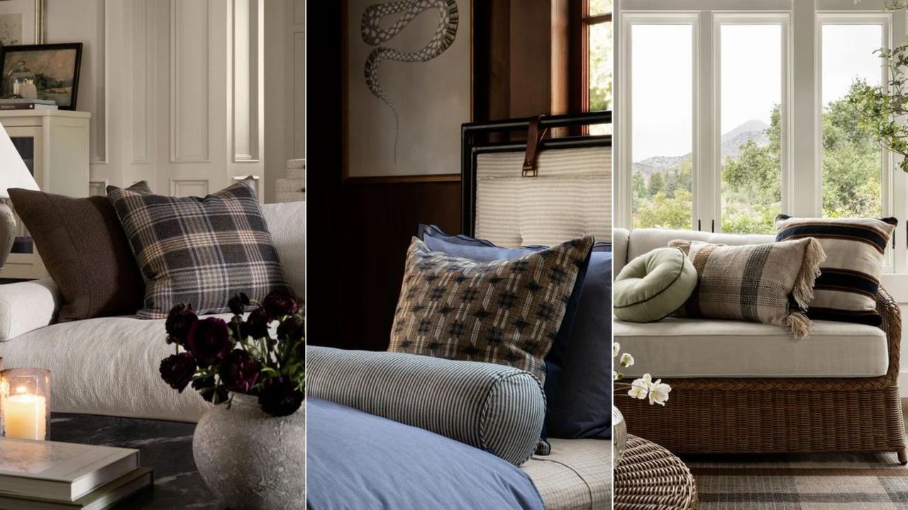 Three pillow arrangements from McGee &amp; Co.