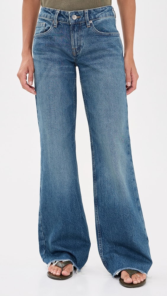 Vintage Low Rise Loose Jeans - Troubled Water