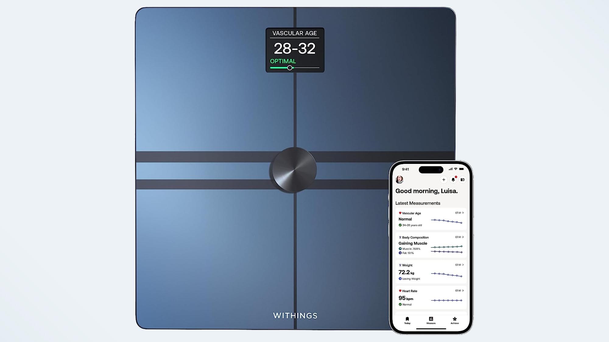 Withings - Body Comp Complete Body Analysis Smart Wi-Fi Scale - White