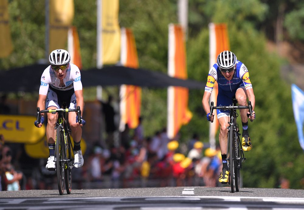 Simon Yates and Dan Martin at the finish of stage 13 at the Tour de France
