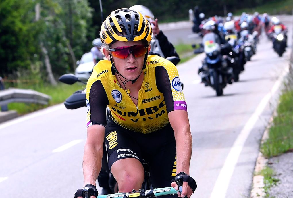 Koen Bouwman (Team Jumbo-Visma) on the attack during stage 7 at Tour de Suisse
