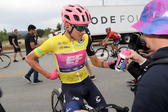 EF Education First's Tejay van Garderen holds on to his leader's jersey for another day after stage 3 of the 2019 Tour of California