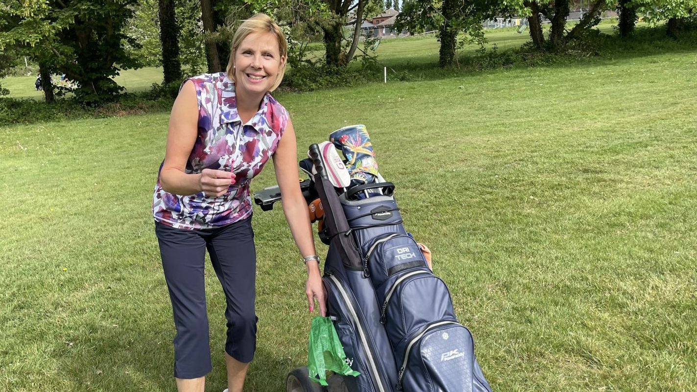 Debbie pulls out a tic stick from her bag just in case