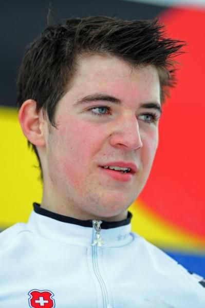 Lars Forster (Switzerland) on the podium in Zolder.