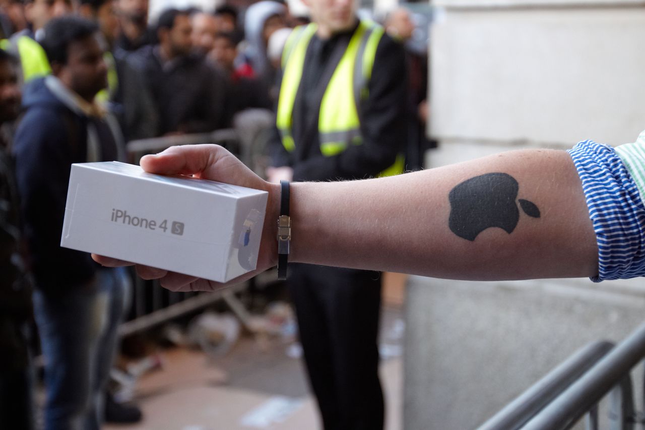 An Apple tattoo.