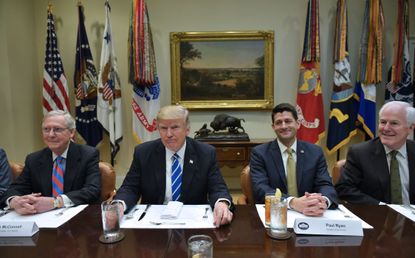 President Trump meets with Republican House and Senate leadership