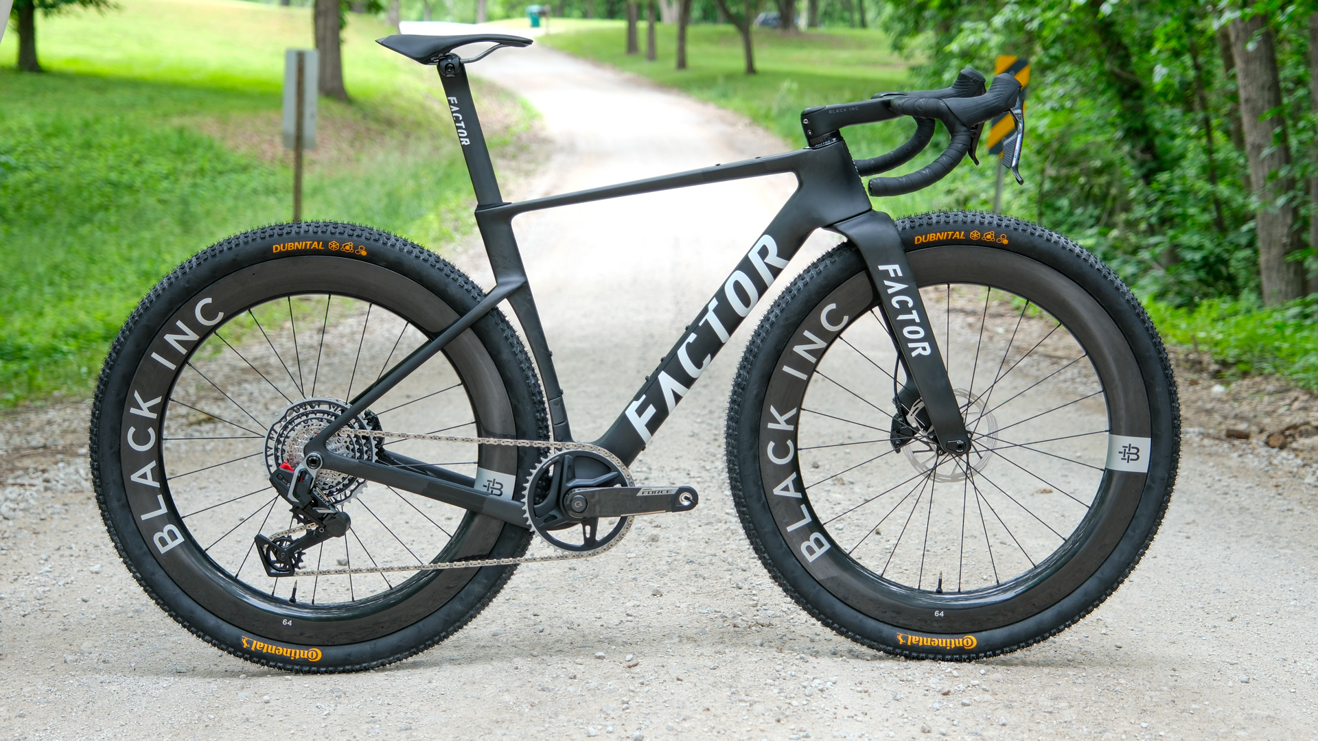 Unnamed Factor prototype gravel bike seen at Unbound Gravel 2026