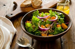 Quinoa and butternut squash salad