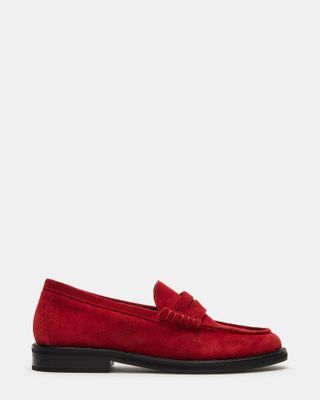 Madison Red Suede Loafer