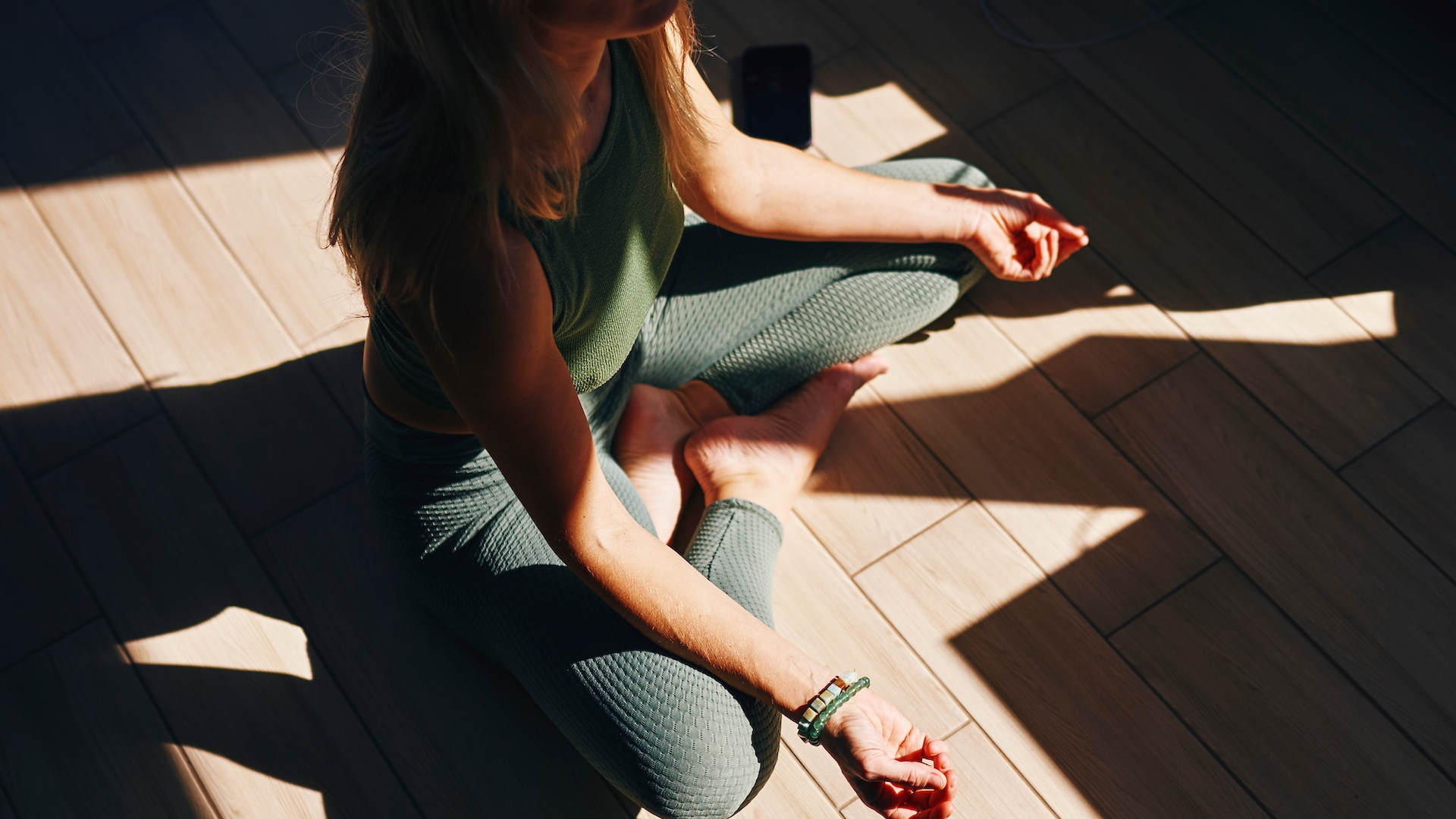woman meditating