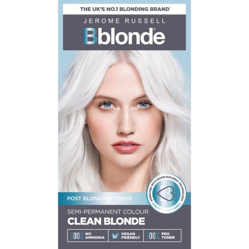 Jerome Russell Bblonde Clean Blonde Post Blonding Toner - Semi Permanent Hair Dye Kit for Pre Lightened & Blonde Hair With Brazil Nut Oil, No Ammonia & Vegan : Amazon.co.uk: Beauty
