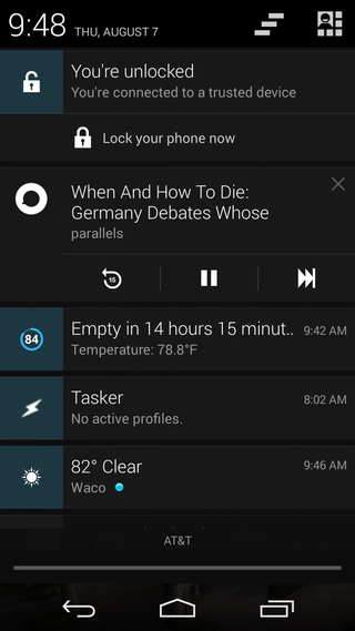 A well-done expandable notification... if it shows up.
