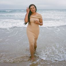 Mindy Kaling on the beach