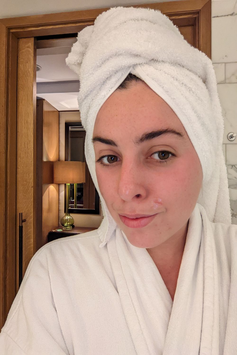 Shannon Lawlor wearing Sarah Chapman Acne Patches