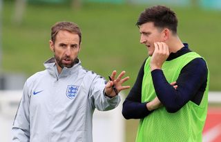 Gareth Southgate, left, withdrew Maguire from the England squad