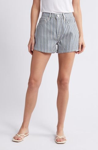 The Vintage Stripe Denim Shorts