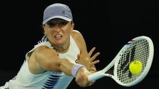 Iga Swiatek of Poland in action at the 2026 Australian Open
