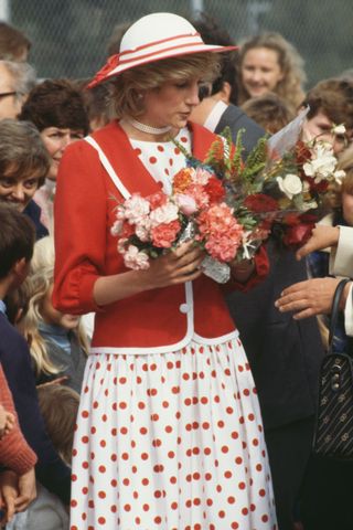 Princess Diana polka dot outfit