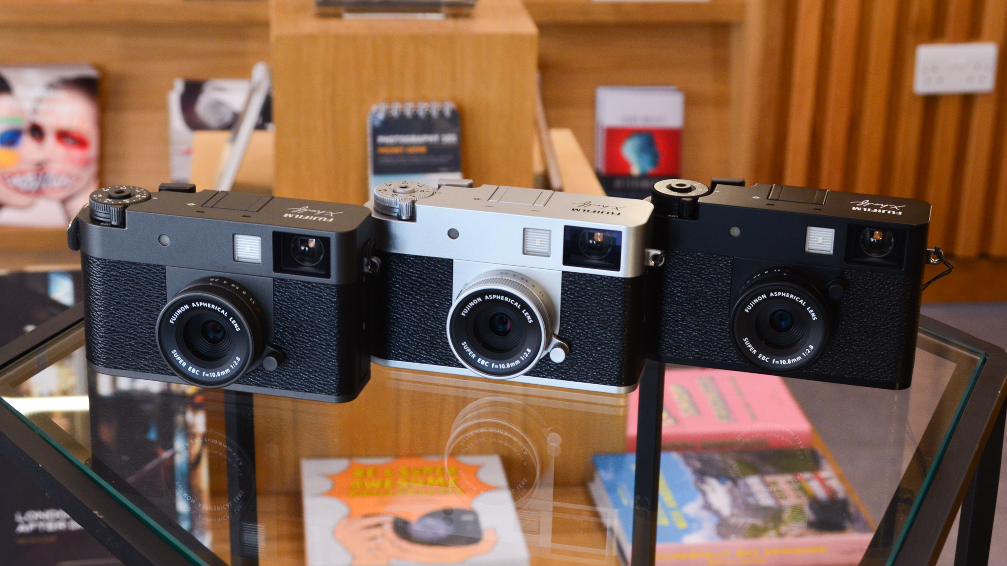 A charcoal Fujifilm X half digital film camera