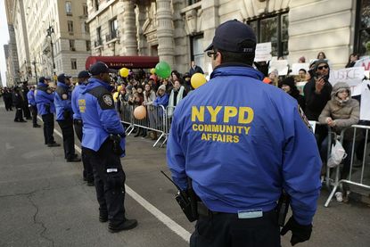 The New York Police Department stepped up its security efforts ahead of the 2016 Thanksgiving Day parade.