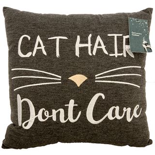 printed grey cat cushion