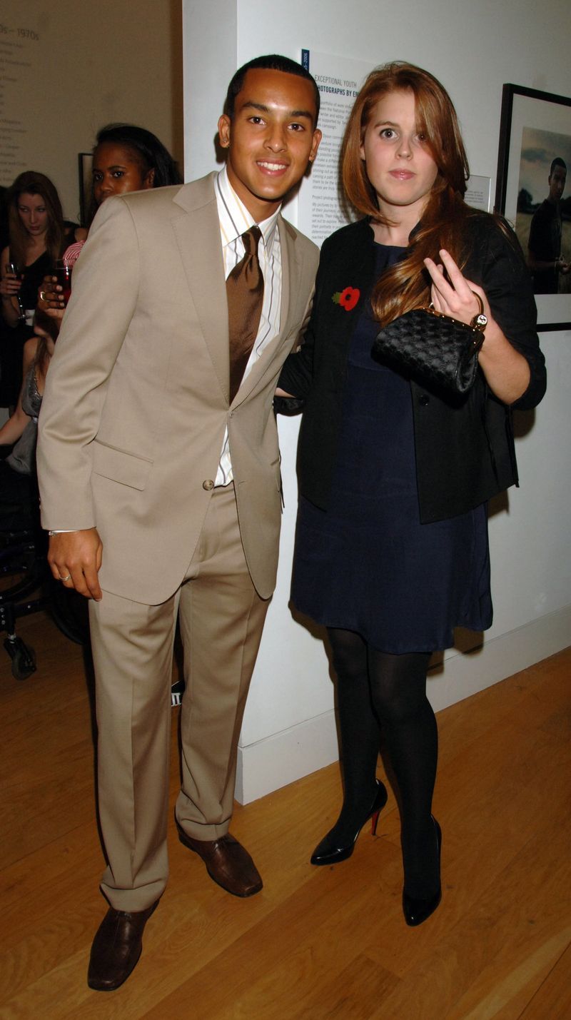 Princess Beatrice with English soccer player Theo Walcott