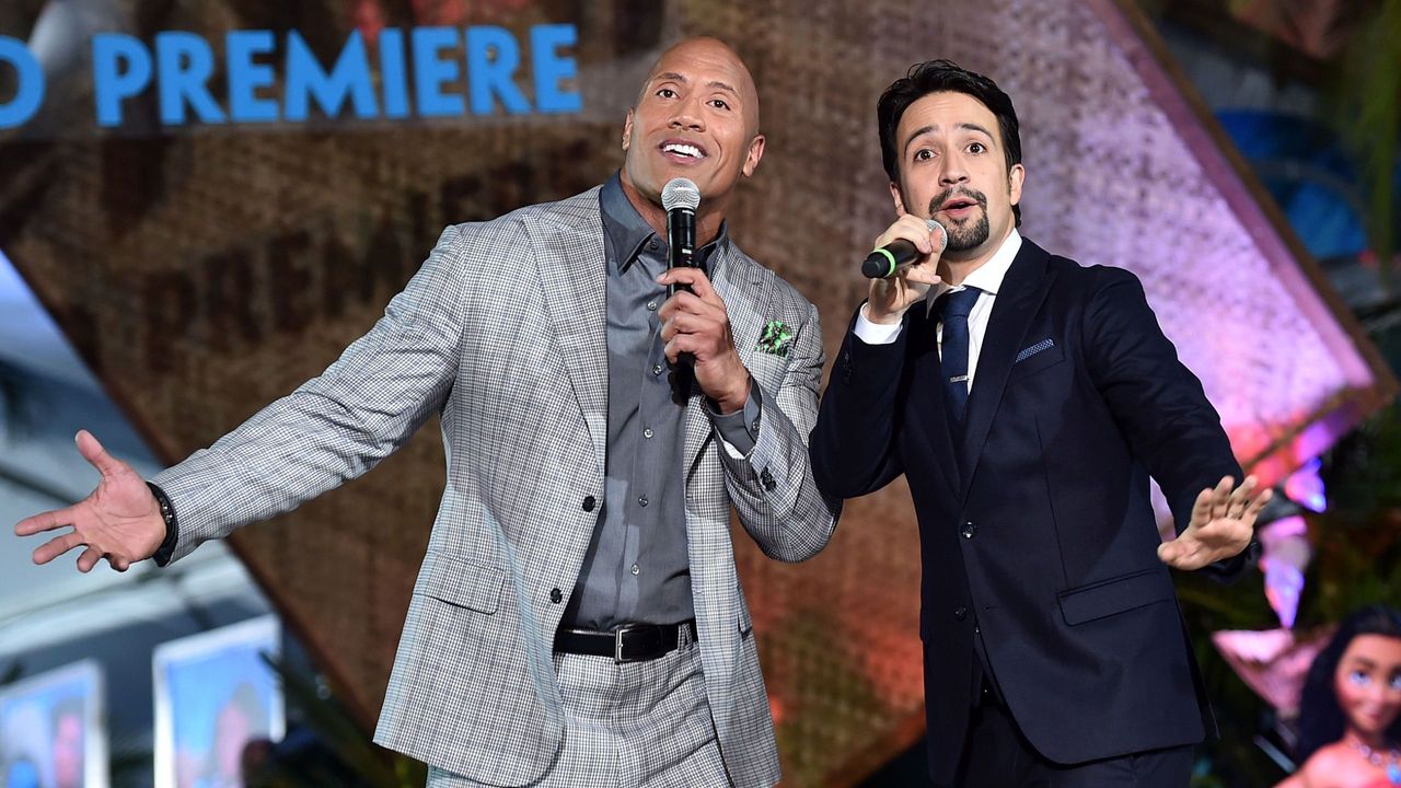 Lin Manuel Miranda Dwayne The Rock Johnson