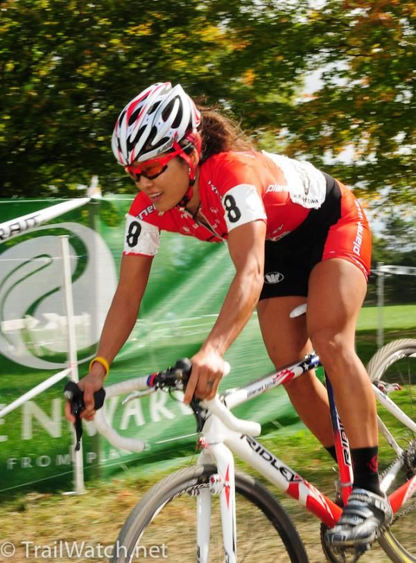 Linda Sone (Planet Bike) on a descent