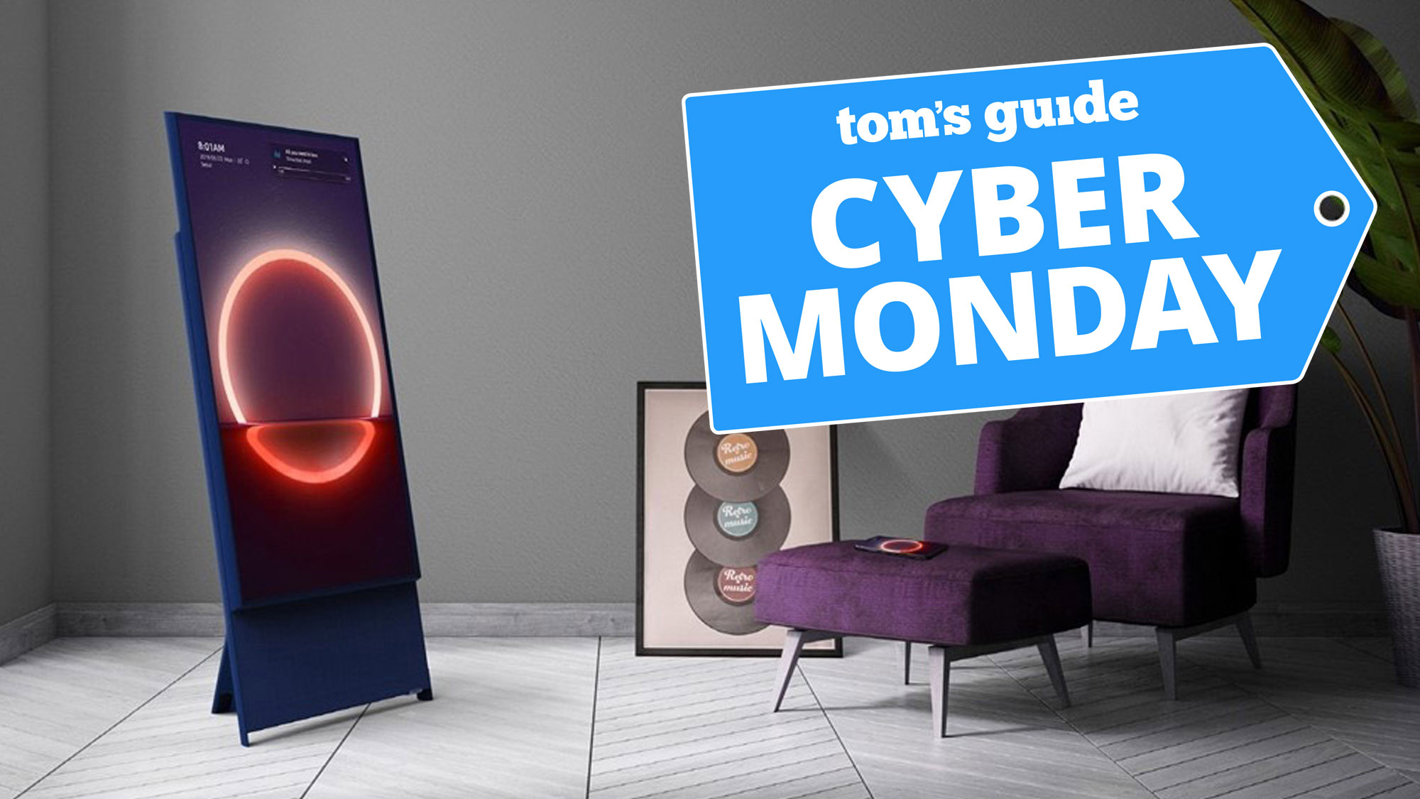 Samsung Sero 43-Inch QLED 4K TV Cyber Monday Badge