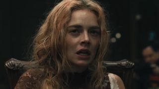 Grace tied to chair looking at her captors in Ready or Not 2: Here I Come