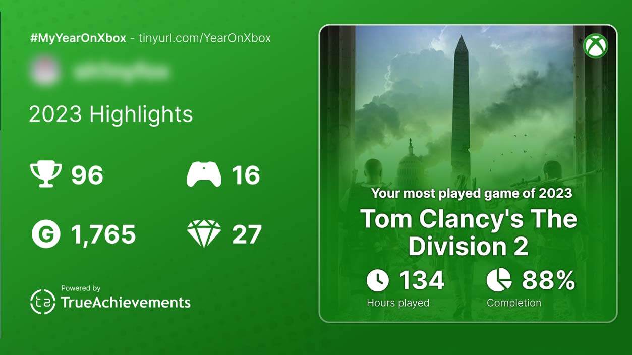 TrueAchievements MyYearOnXbox