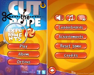 Cut the Rope Experiments for Windows Phone updated