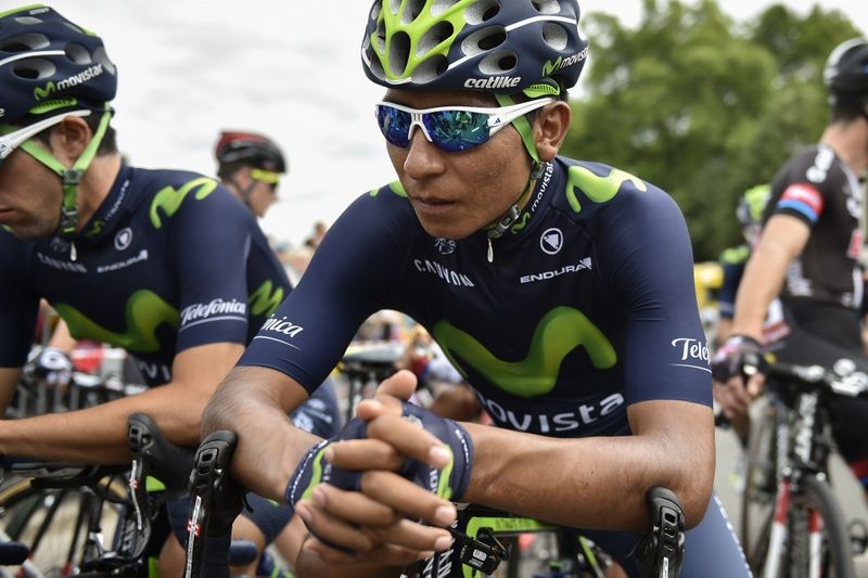 Nairo Quintana (Movistar) at the start