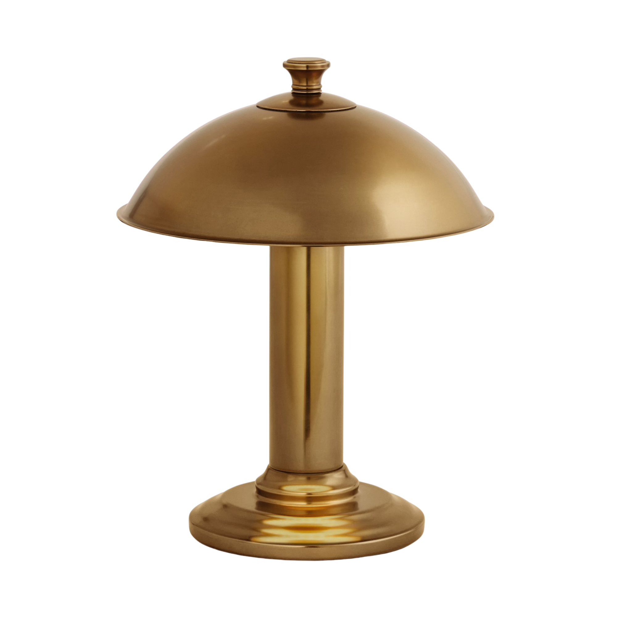 a brass portable lamp