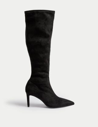 Stiletto Pointed Knee High Boots