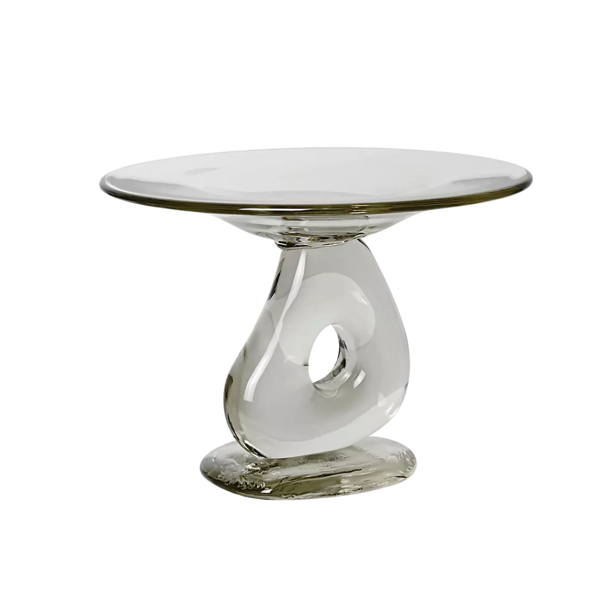 a glass centerpiece