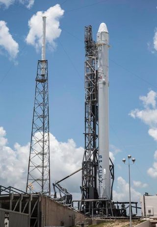 SpaceX's CRS-7 Cargo Mission on the Launch Pad