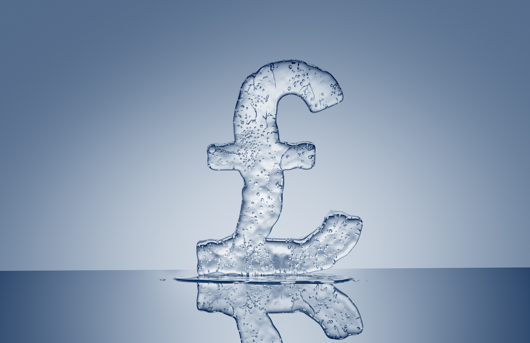 Ice British pound symbol