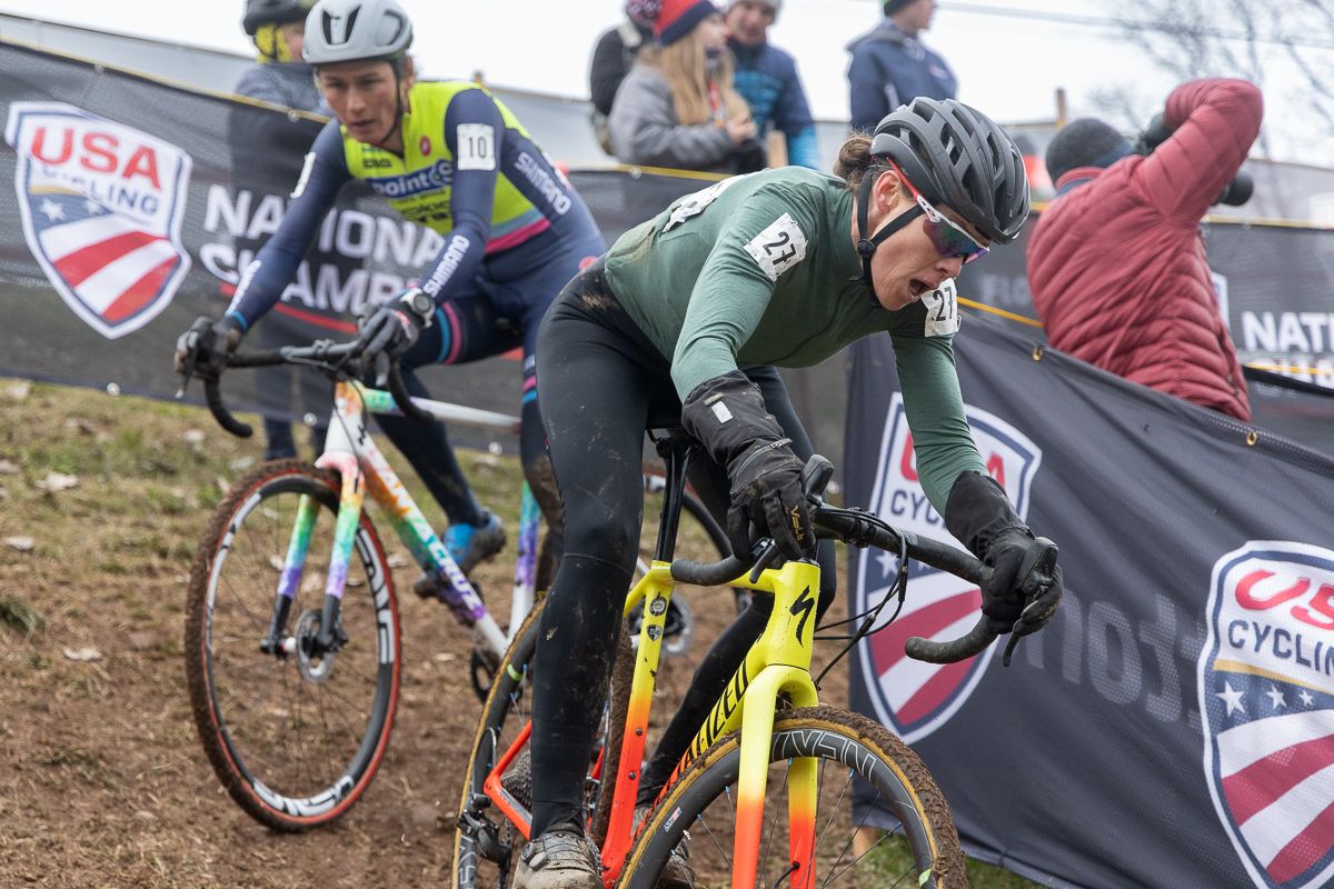 Georgia Gould (Georgia Gould Coaching) finished 9th in her first appearance at a US Cyclocross National Championship since since she finished 2nd in 2016.