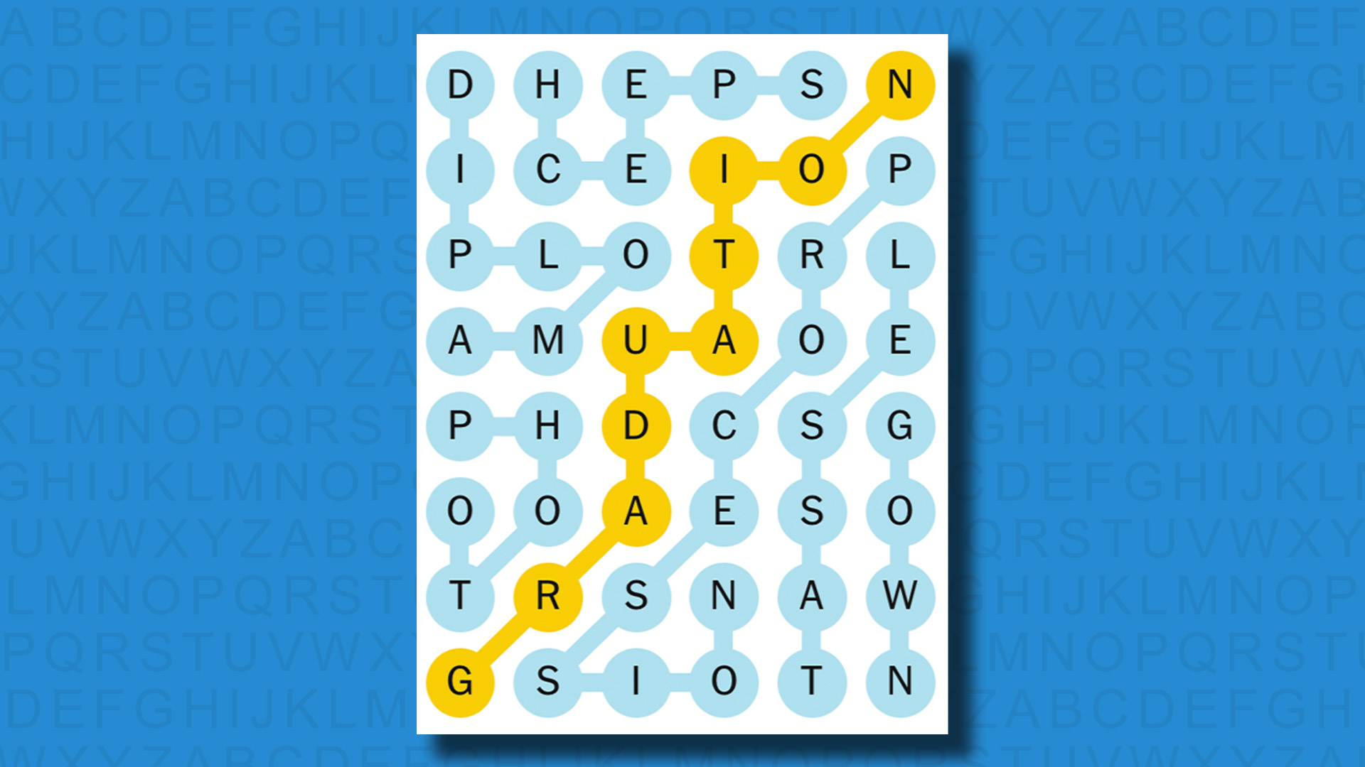 NYT Strands answers for game 439 on a blue background